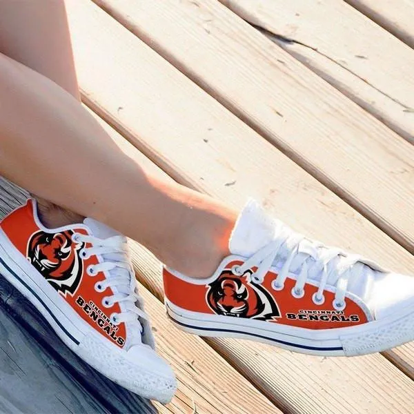 cincinnati bengals ladies low cut sneakers