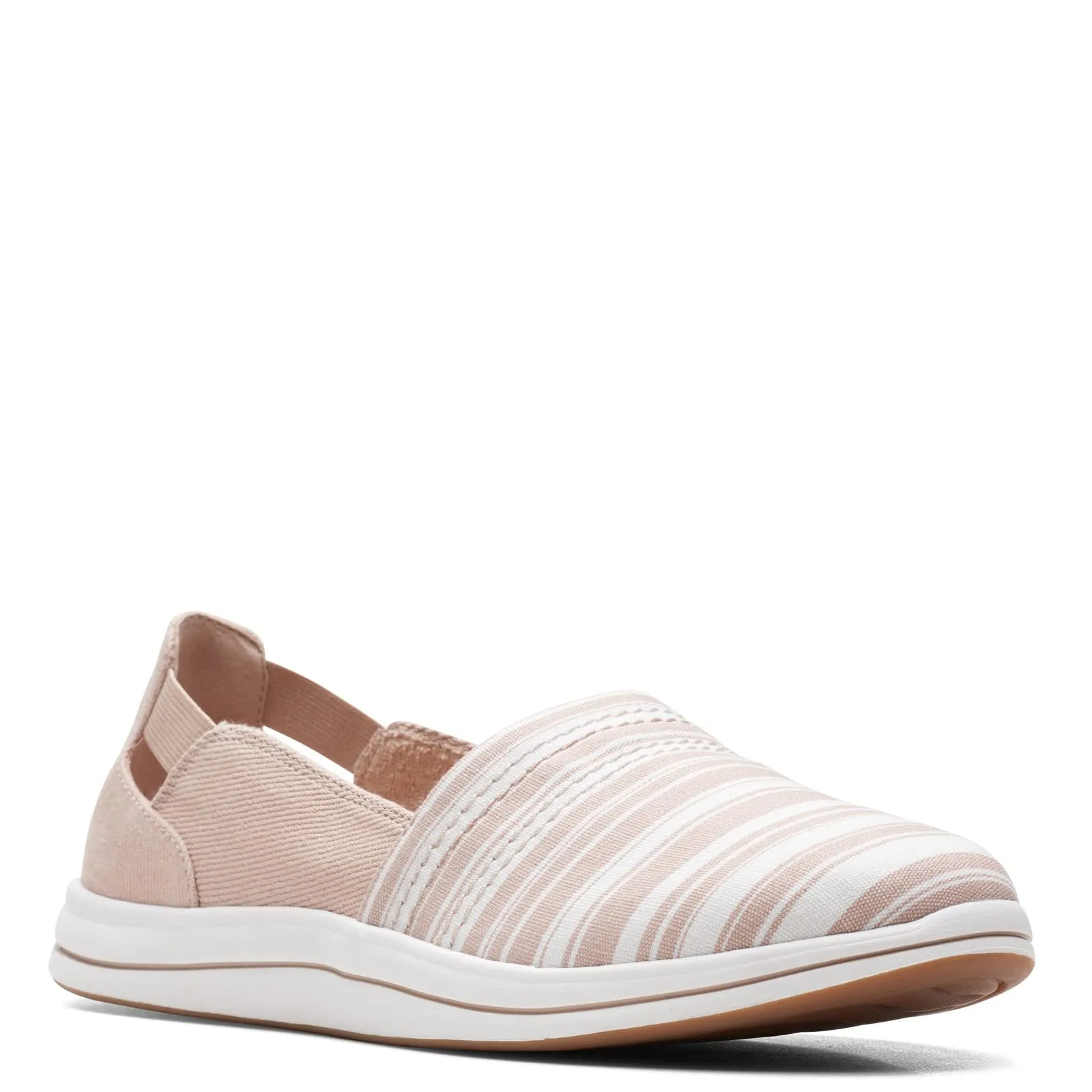 Clarks Breeze Step Loafer, Taupe Canvas, 10 Wide