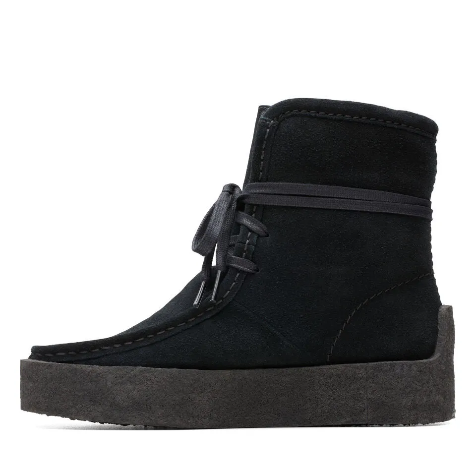 Clarks Women's Wallabee Cup Hi Black/Black Suede 26174014