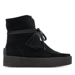 Clarks Women's Wallabee Cup Hi Black/Black Suede 26174014