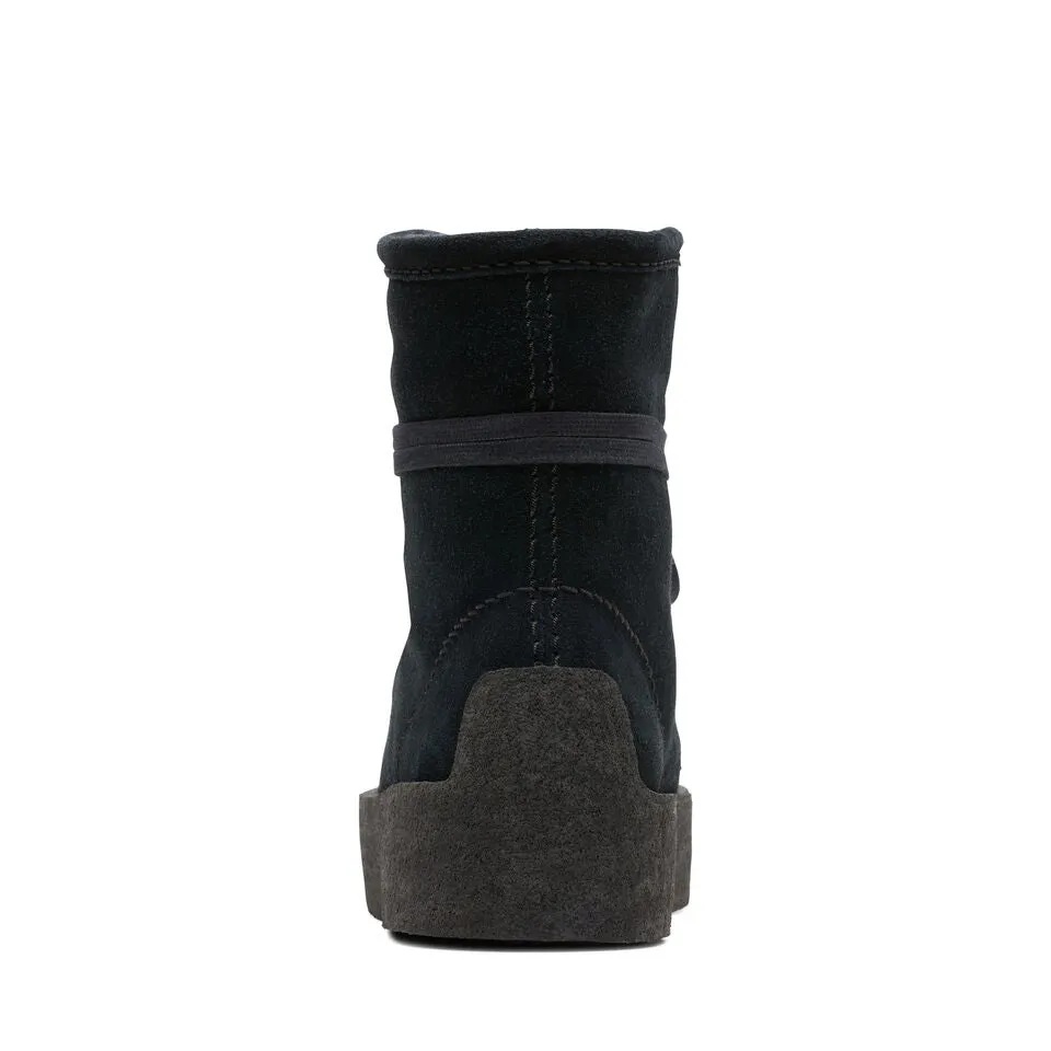 Clarks Women's Wallabee Cup Hi Black/Black Suede 26174014