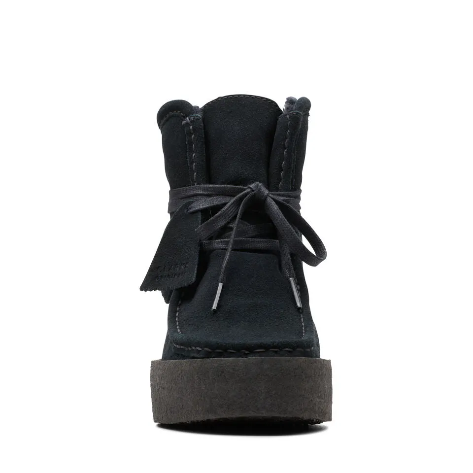 Clarks Women's Wallabee Cup Hi Black/Black Suede 26174014