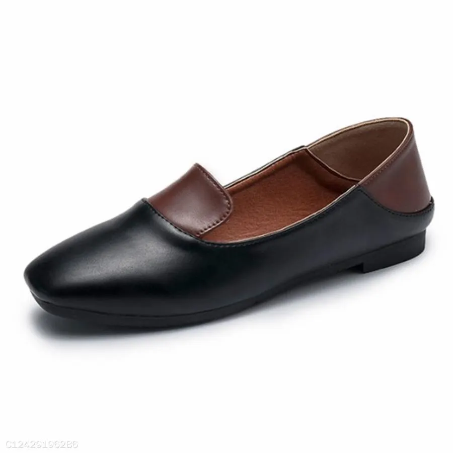 Color Block  Flat  Round Toe  Date Office Comfort Flats