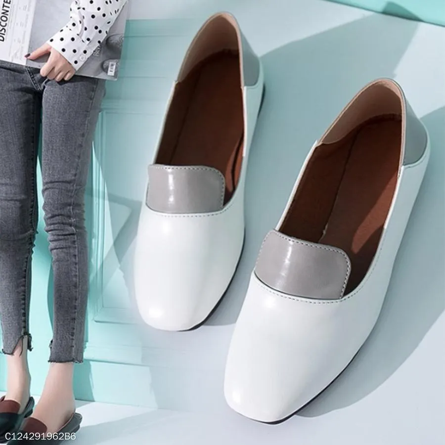 Color Block  Flat  Round Toe  Date Office Comfort Flats