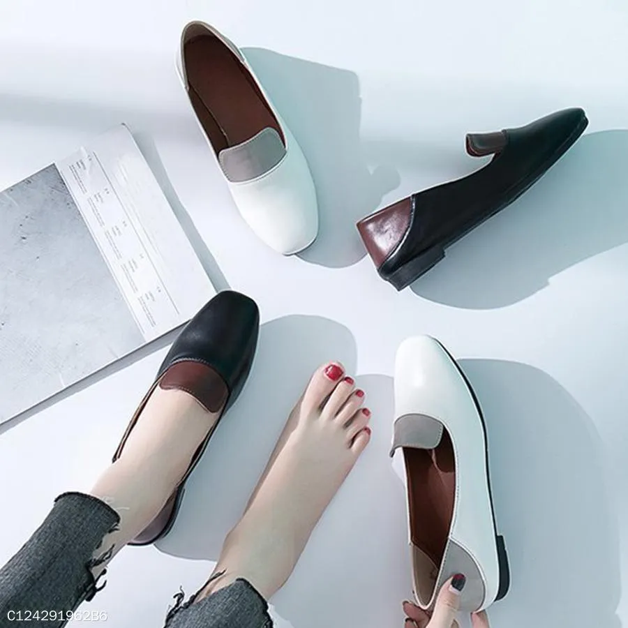 Color Block  Flat  Round Toe  Date Office Comfort Flats