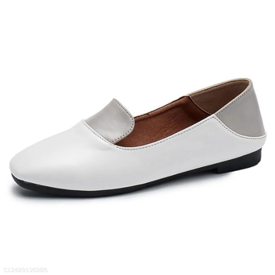 Color Block  Flat  Round Toe  Date Office Comfort Flats
