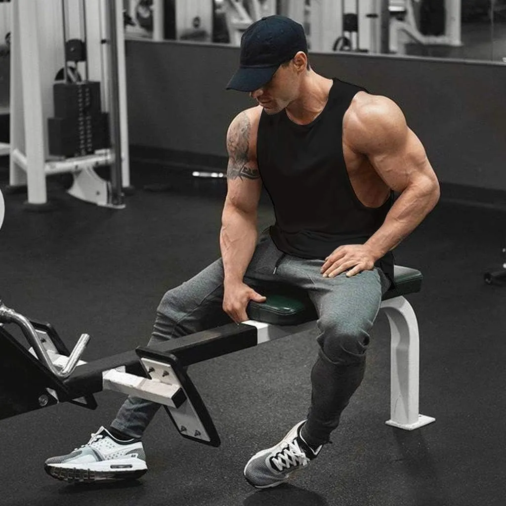 COOFANDY Men Workout Tank Top Gym Bodybuilding Sleeveless Muscle T Shirts Cut Off Shirts