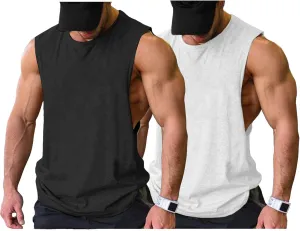 COOFANDY Men Workout Tank Top Gym Bodybuilding Sleeveless Muscle T Shirts Cut Off Shirts