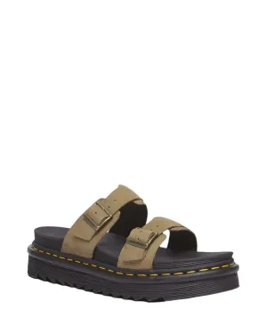 Dr Martens Myles Slide Sandal Savannah Tan Tumbled Nubuck