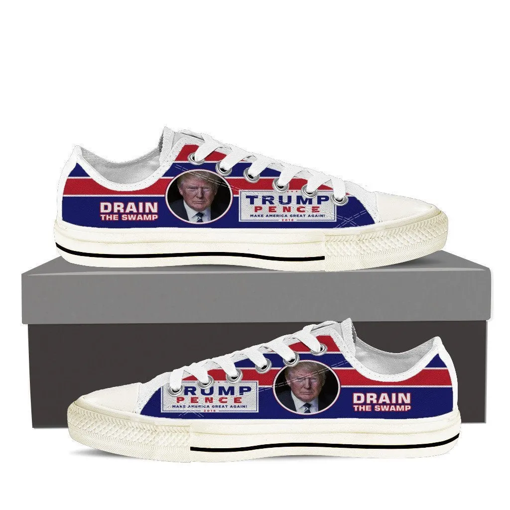 drain the swamp mens low cut sneakers cut
