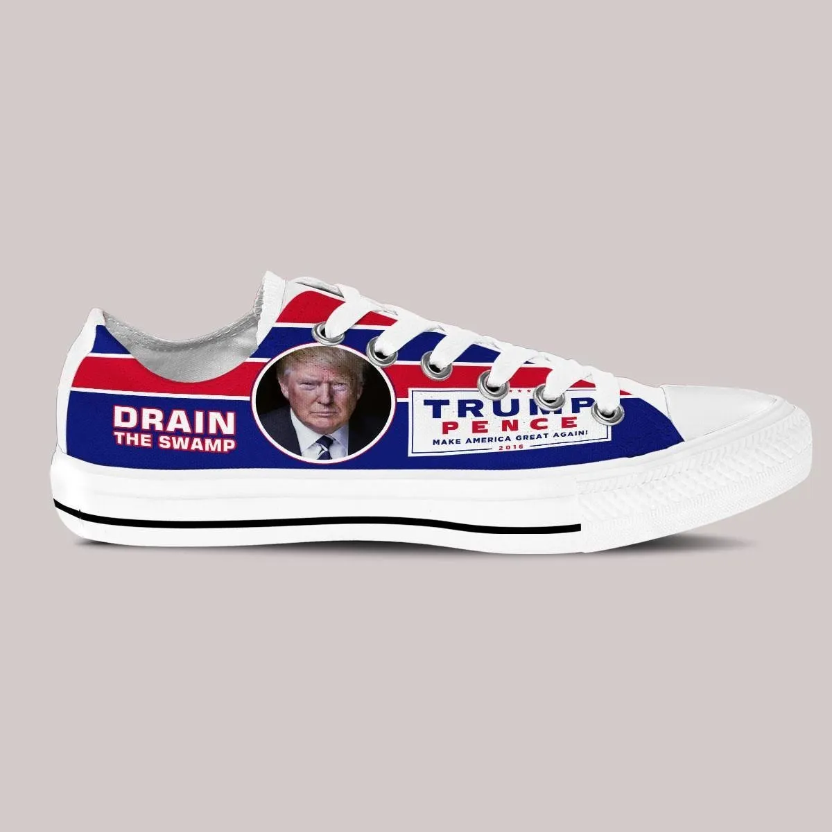 drain the swamp mens low cut sneakers cut