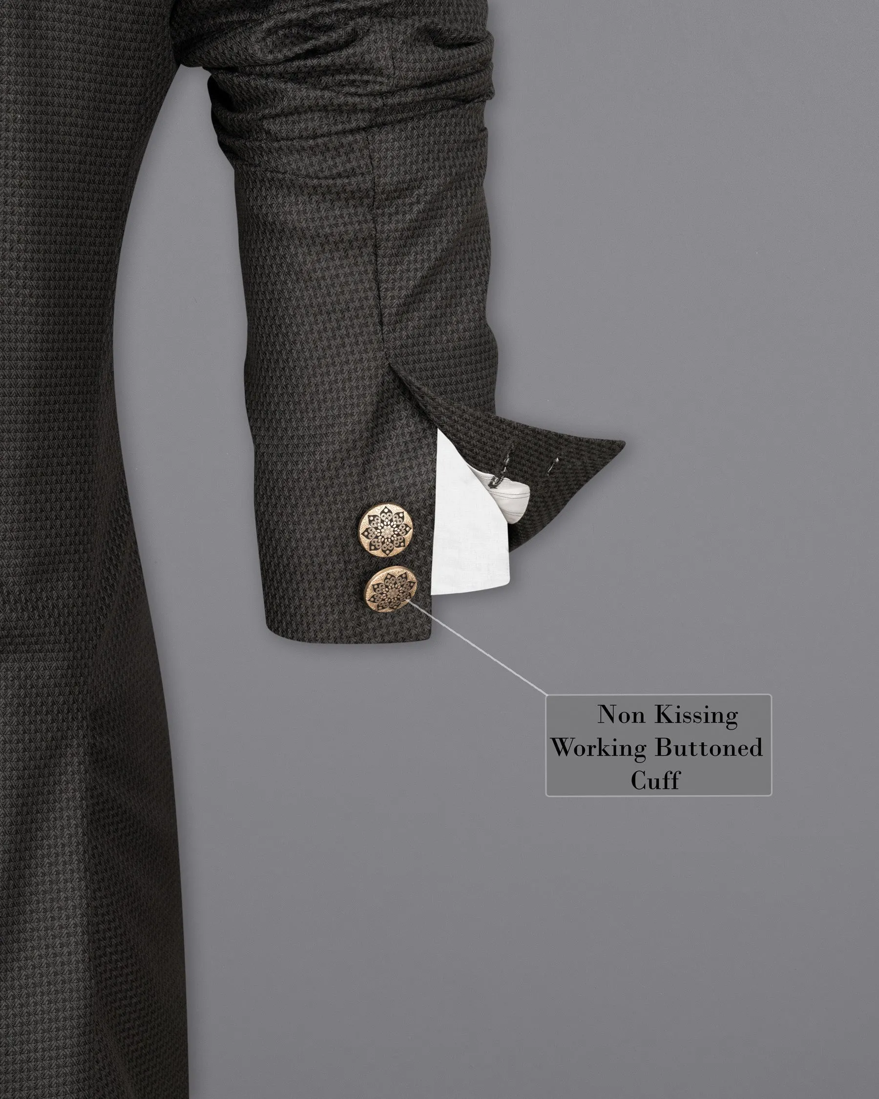 Dune Brown Designer Bandhgala Suit