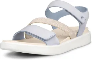 ECCO Women's Flowt 2 Band Sandal, Dusty Blue Nubuck, 9-9.5