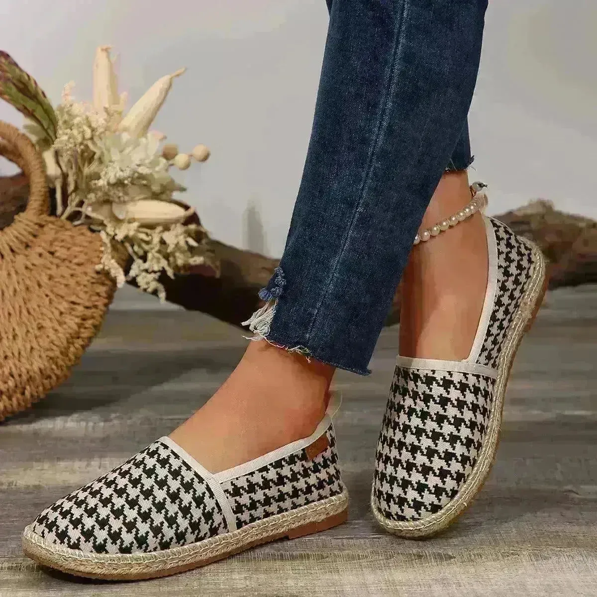 European And American Slip-on Fisherman Shoes Summer Animal Skin Loafer Flat Casual  Canvas  Shoe