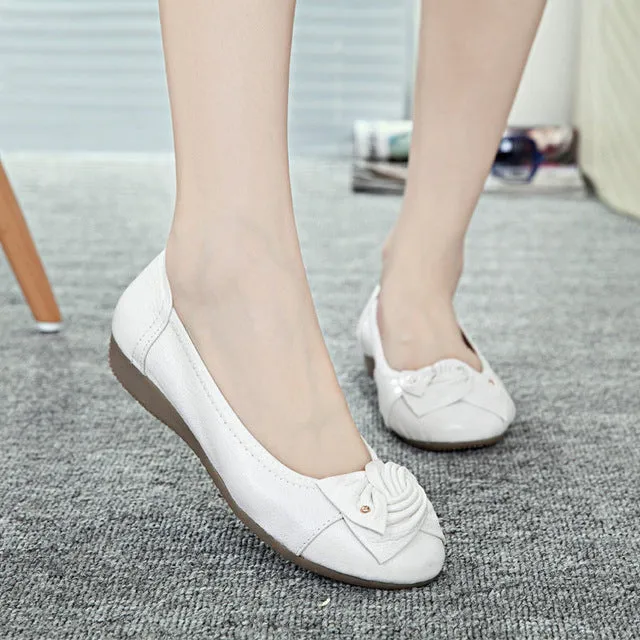 female shoes Handmade Reduced cost shoes women genuine Modern design shoes flats women flat casual leather