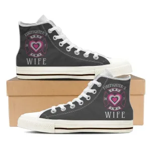 firefighters wife ladies high top sneakers