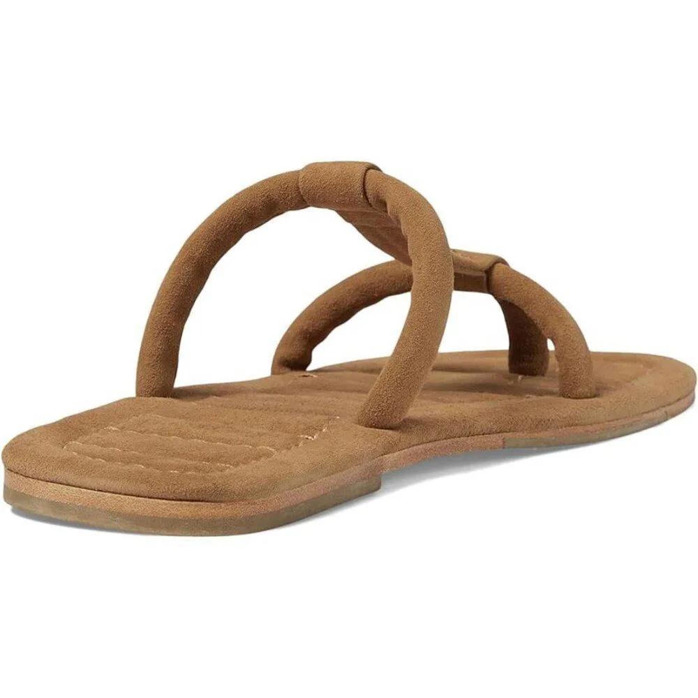 Free People Sandals Hadden Tan Leather Flats