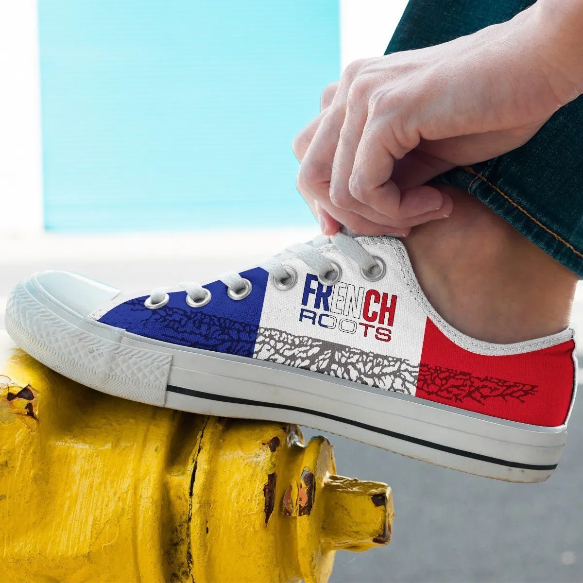 french roots mens low cut sneakers cut