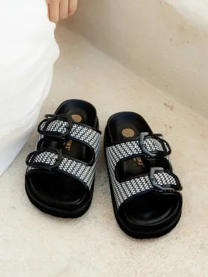 Galia Raffia Black & White