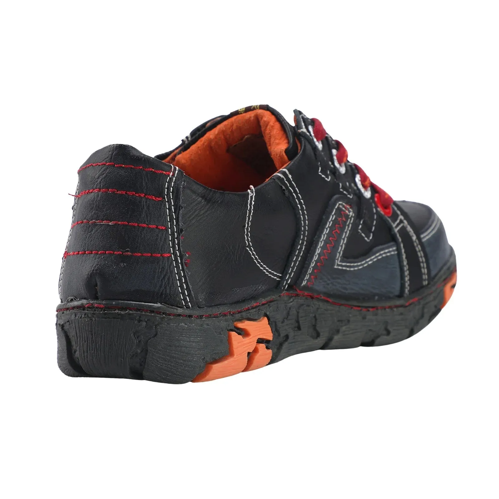 Genuine Leather Womens Flat Sneaker for Outdoor