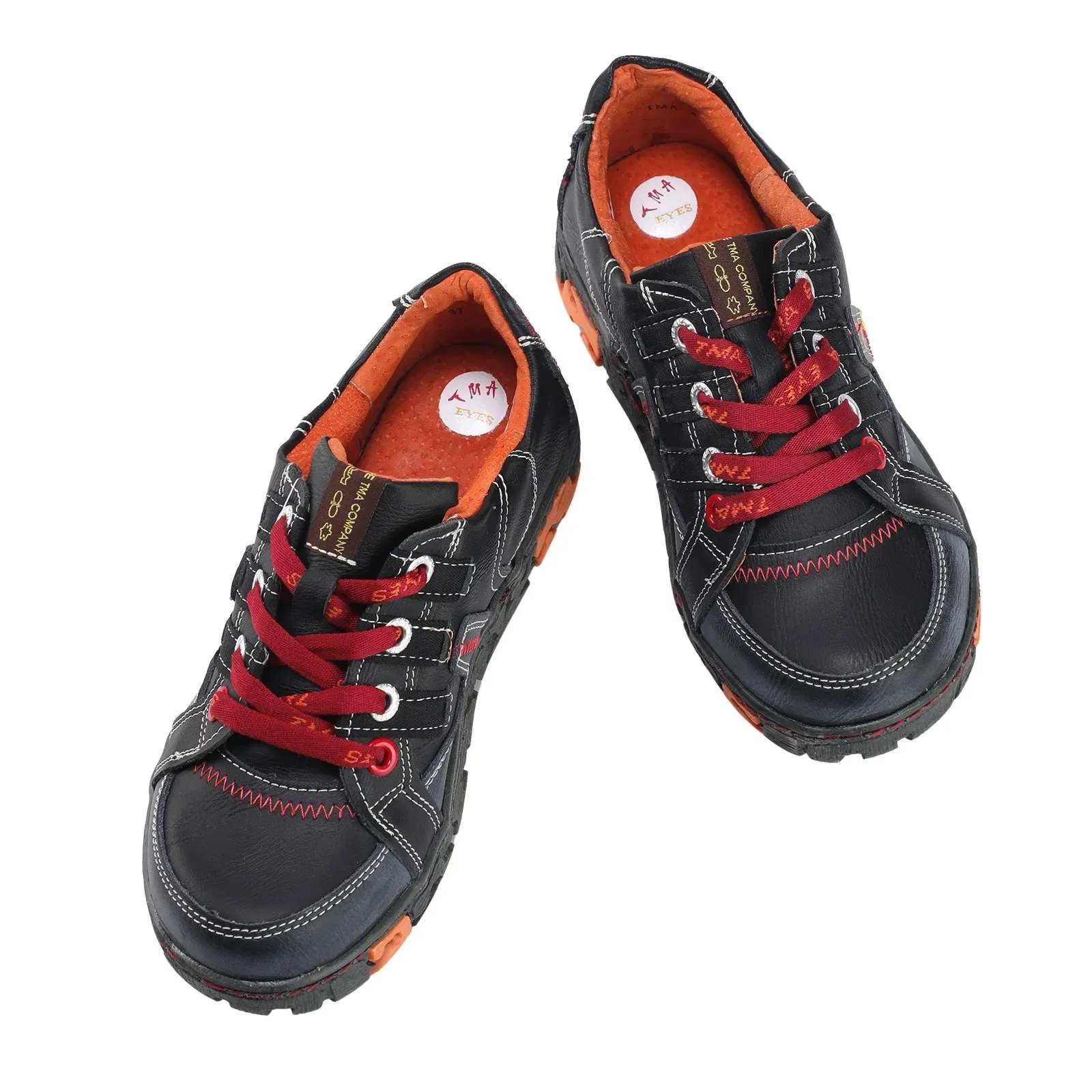 Genuine Leather Womens Flat Sneaker for Outdoor