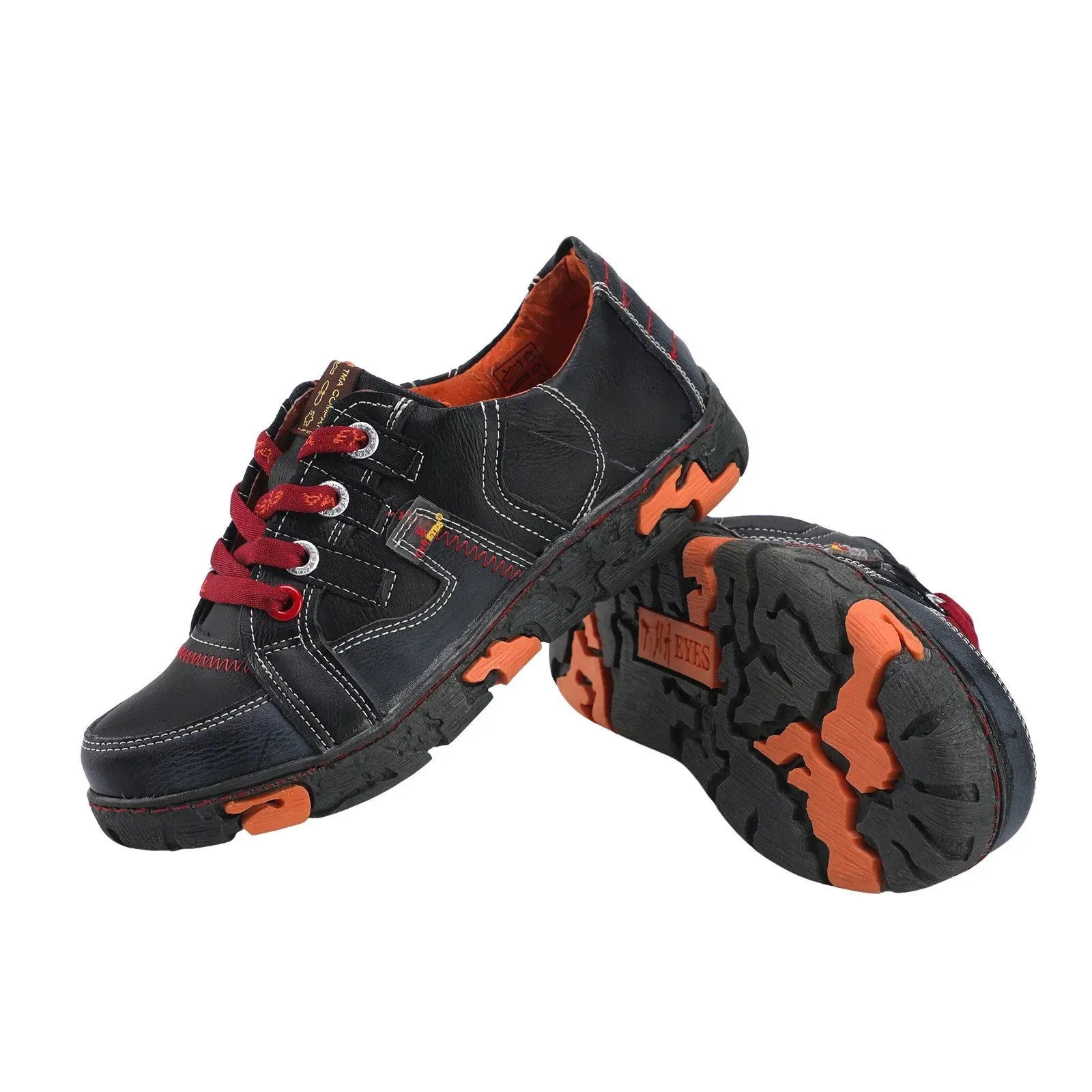 Genuine Leather Womens Flat Sneaker for Outdoor