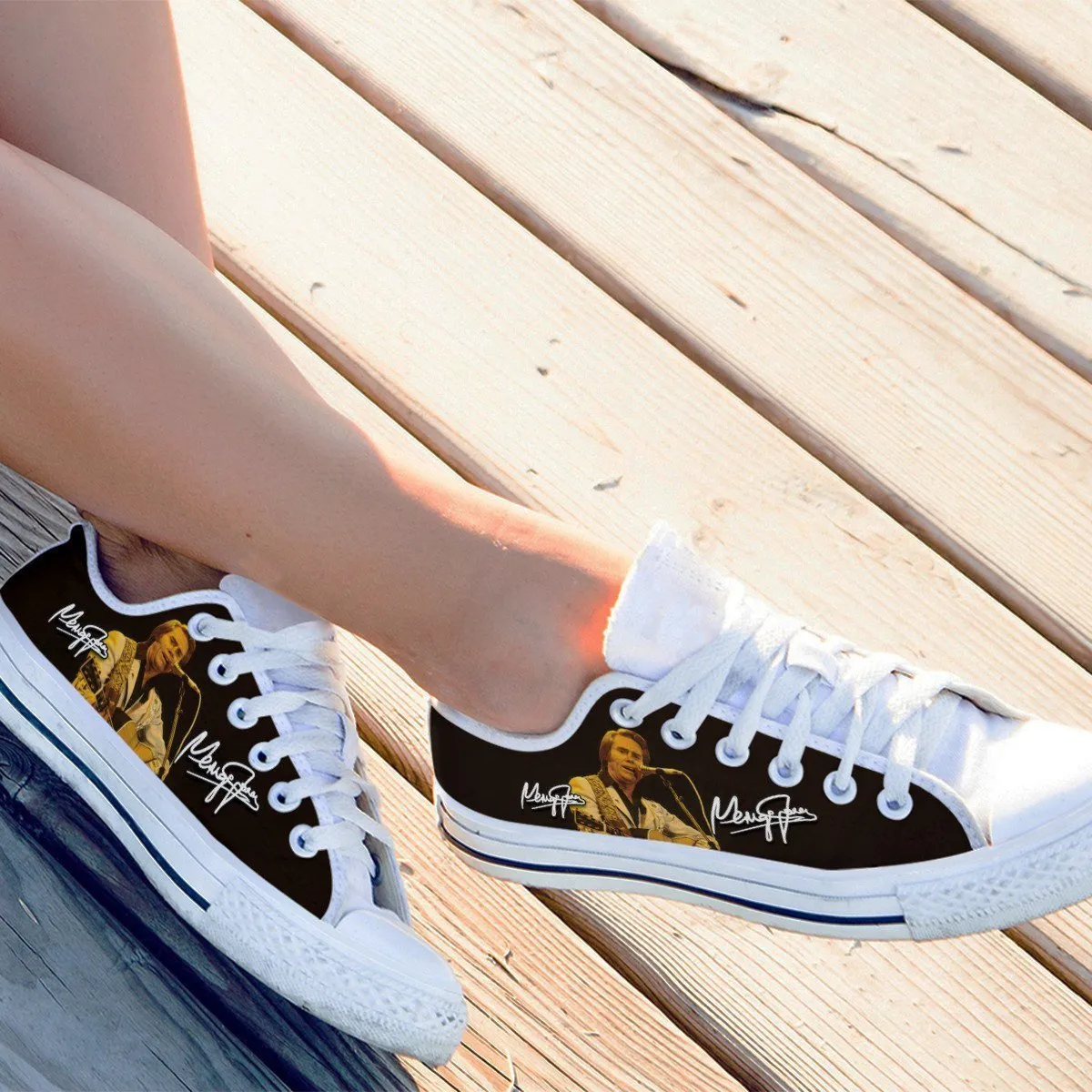 george jones ladies low cut sneakers