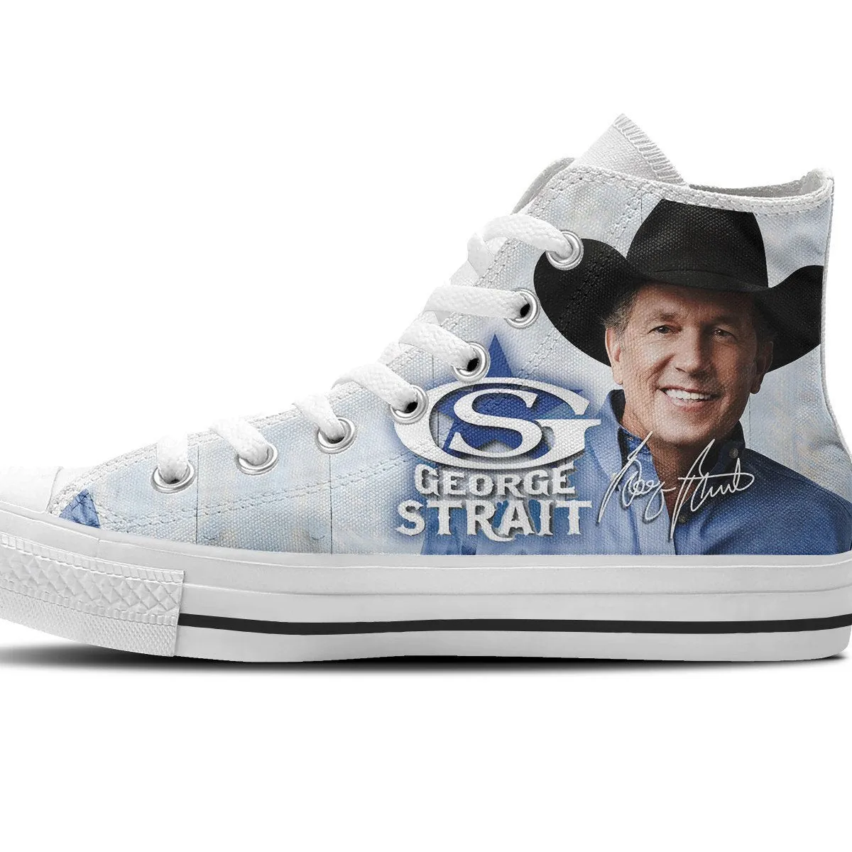 george strait ladies high top sneakers