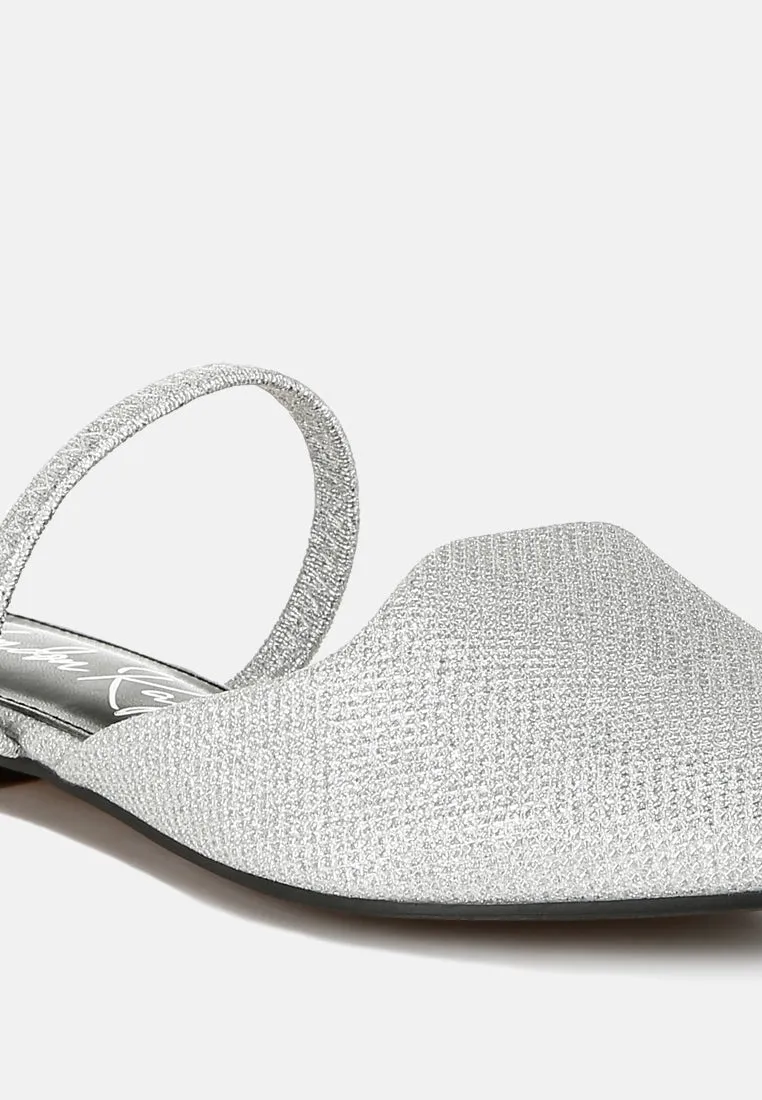 Glitter Faux Leather Flat Mules By MODE