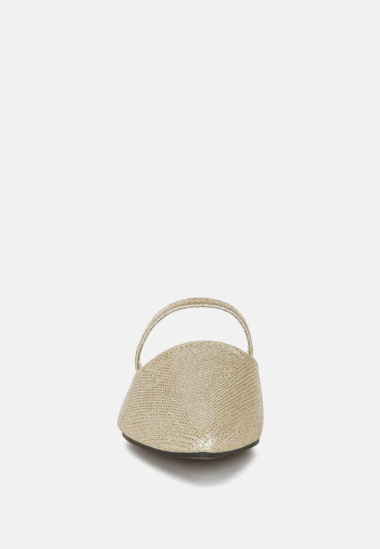 Glitter Faux Leather Flat Mules By MODE