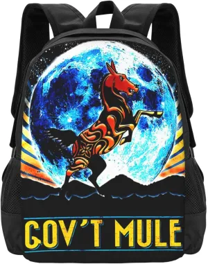 Gov't Rock Mule Band Backpack Large Capacity Backpacks Minimalist Leisure Travel Daypack 16.5 inch