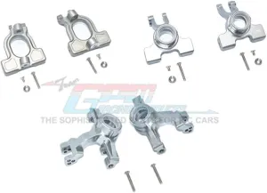 GPM Alum Front C-Hubs   Front & Rear Knuckle Arms Grey : 1/10 Kraton 4S BLX