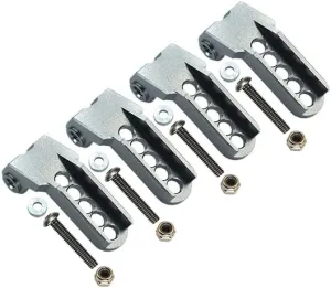 GPM For Traxxas TRX-4 Trail Defender Crawler Upgrade Parts Aluminum Adjustable Front And Rear Damper Mount - 4Pc Set Gray Silver