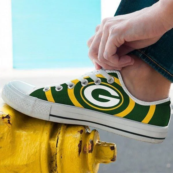 green bay packers mens low cut sneakers cut