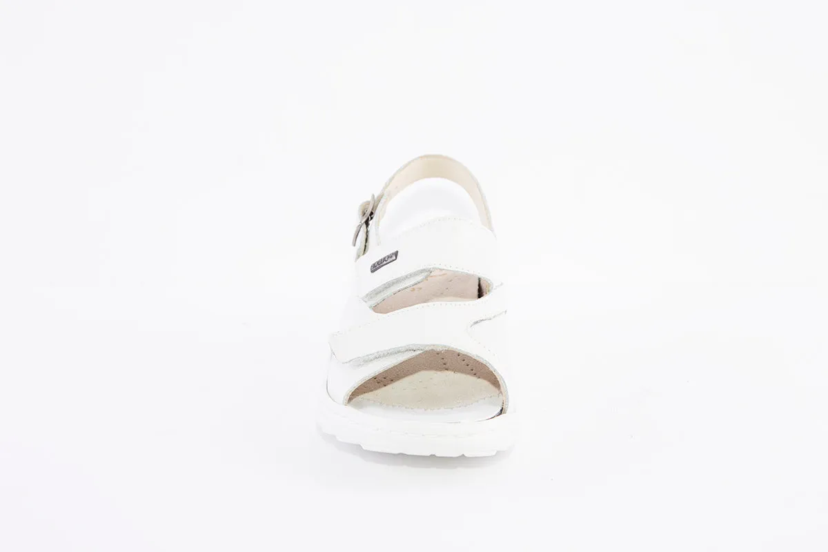 HALLUX - 33803 21 DOUBLE VELCRO COMFORT SANDAL - WHITE