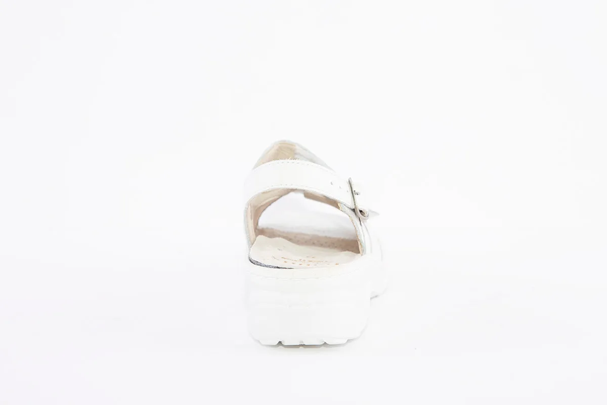 HALLUX - 33803 21 DOUBLE VELCRO COMFORT SANDAL - WHITE
