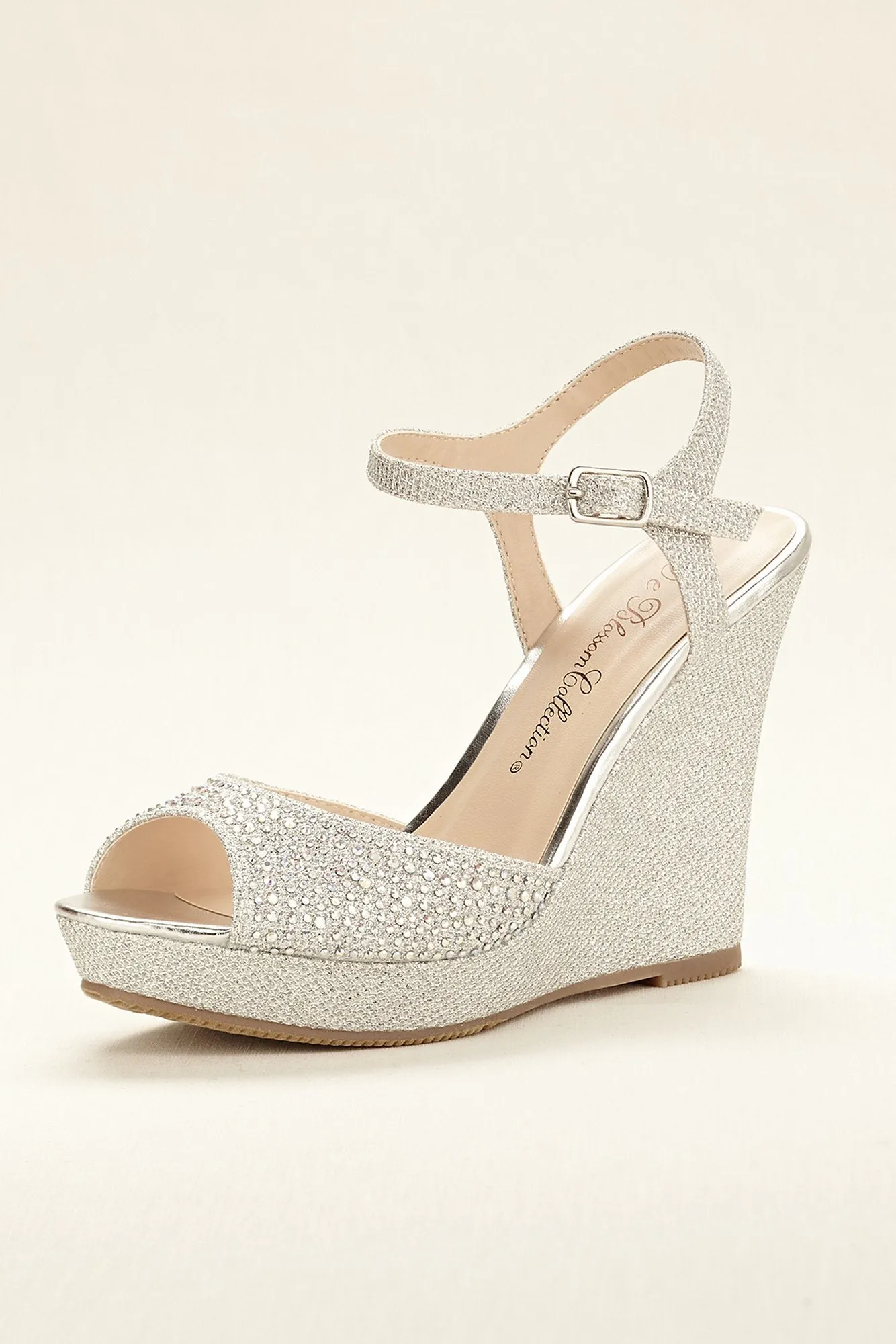 High Heel Wedge Sandal with Ankle Strap