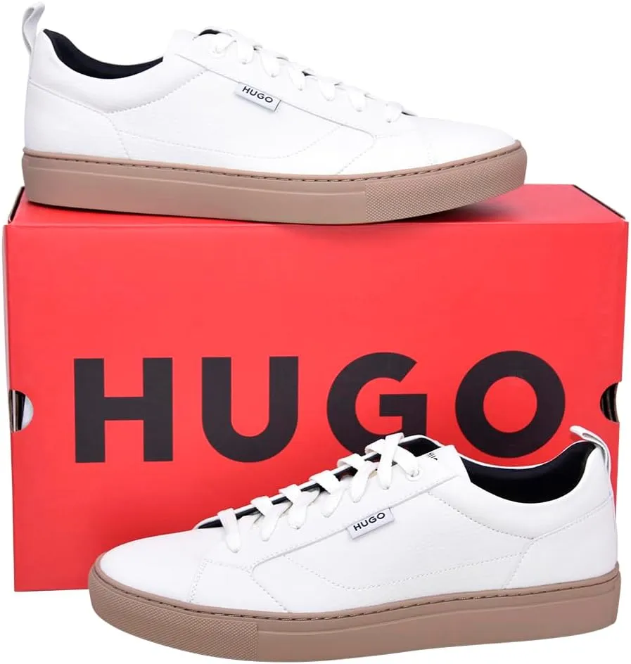 HUGO Men's Morrie Low Cupsole Grainy Sneaker