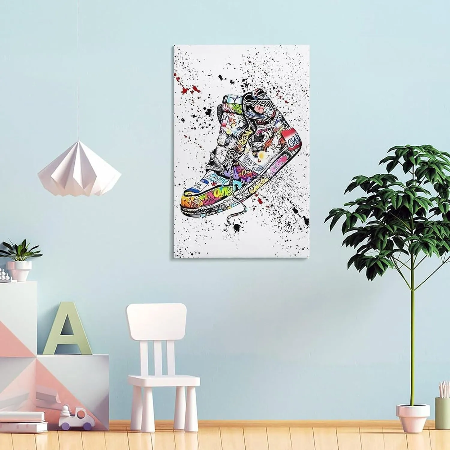 itiyjpe Graffiti Sneaker Pictures Street Art Canvas Wall Art Poster For Room Aesthetic And Decor Poster For Office Decor Living Room Bedroom 20x30inch(50x75cm)
