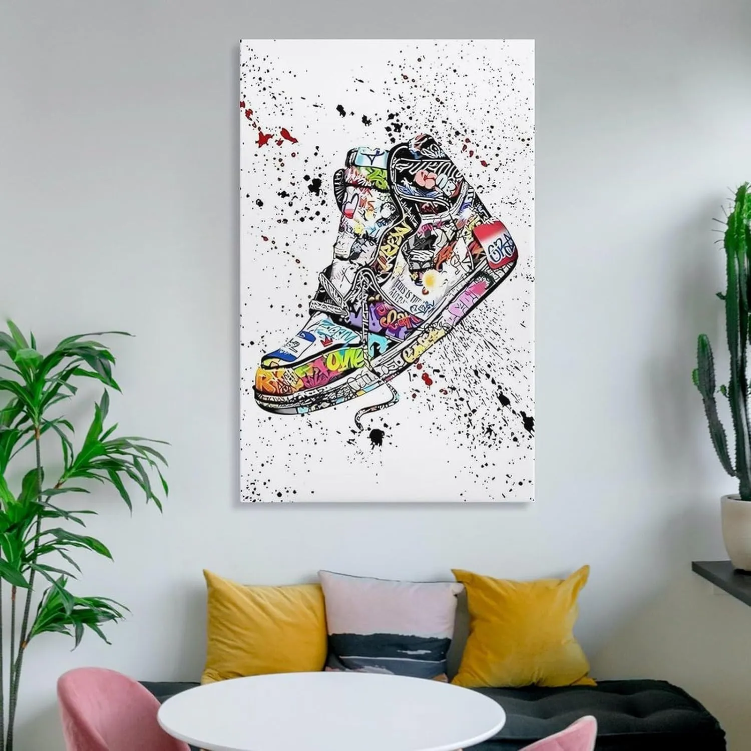 itiyjpe Graffiti Sneaker Pictures Street Art Canvas Wall Art Poster For Room Aesthetic And Decor Poster For Office Decor Living Room Bedroom 20x30inch(50x75cm)