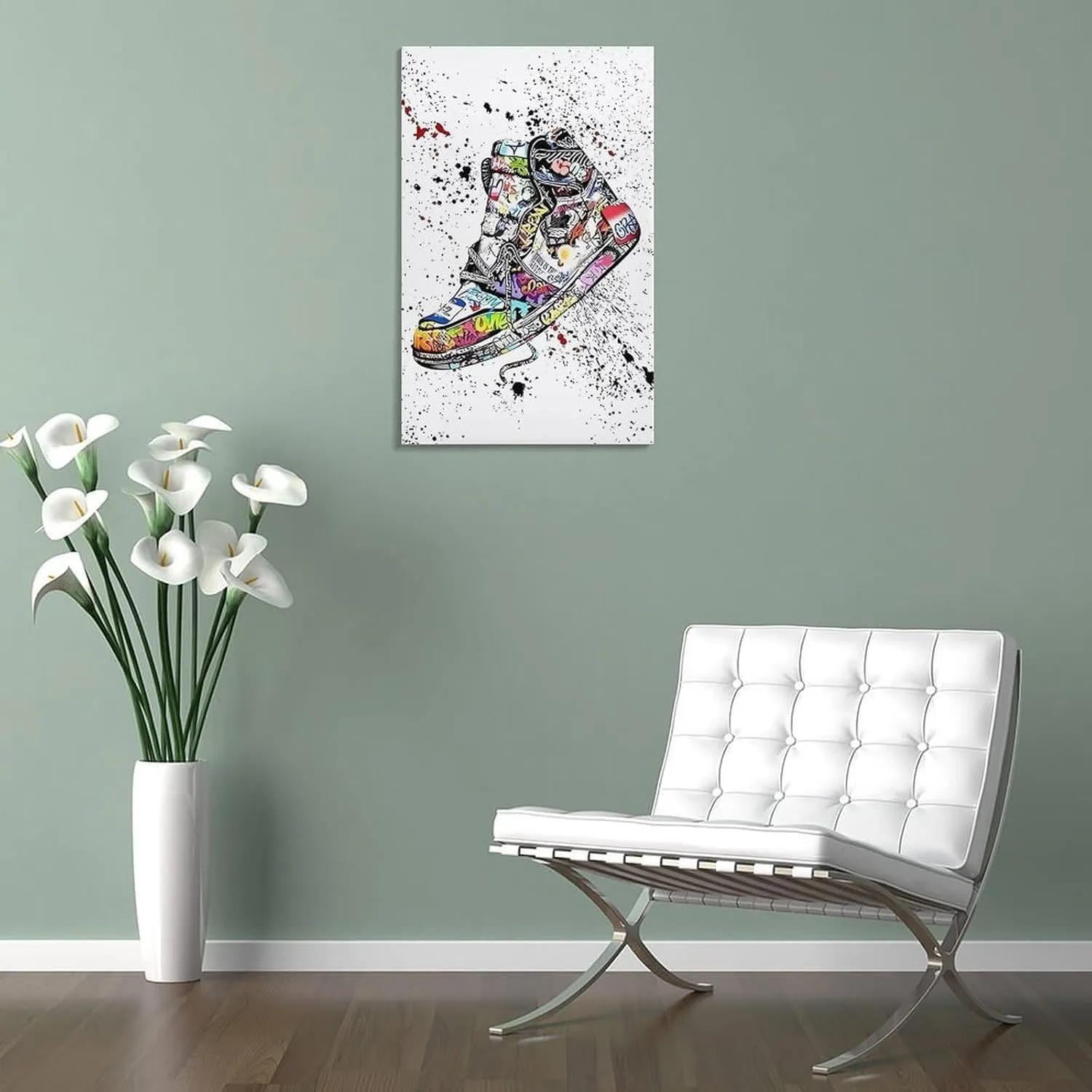 itiyjpe Graffiti Sneaker Pictures Street Art Canvas Wall Art Poster For Room Aesthetic And Decor Poster For Office Decor Living Room Bedroom 20x30inch(50x75cm)
