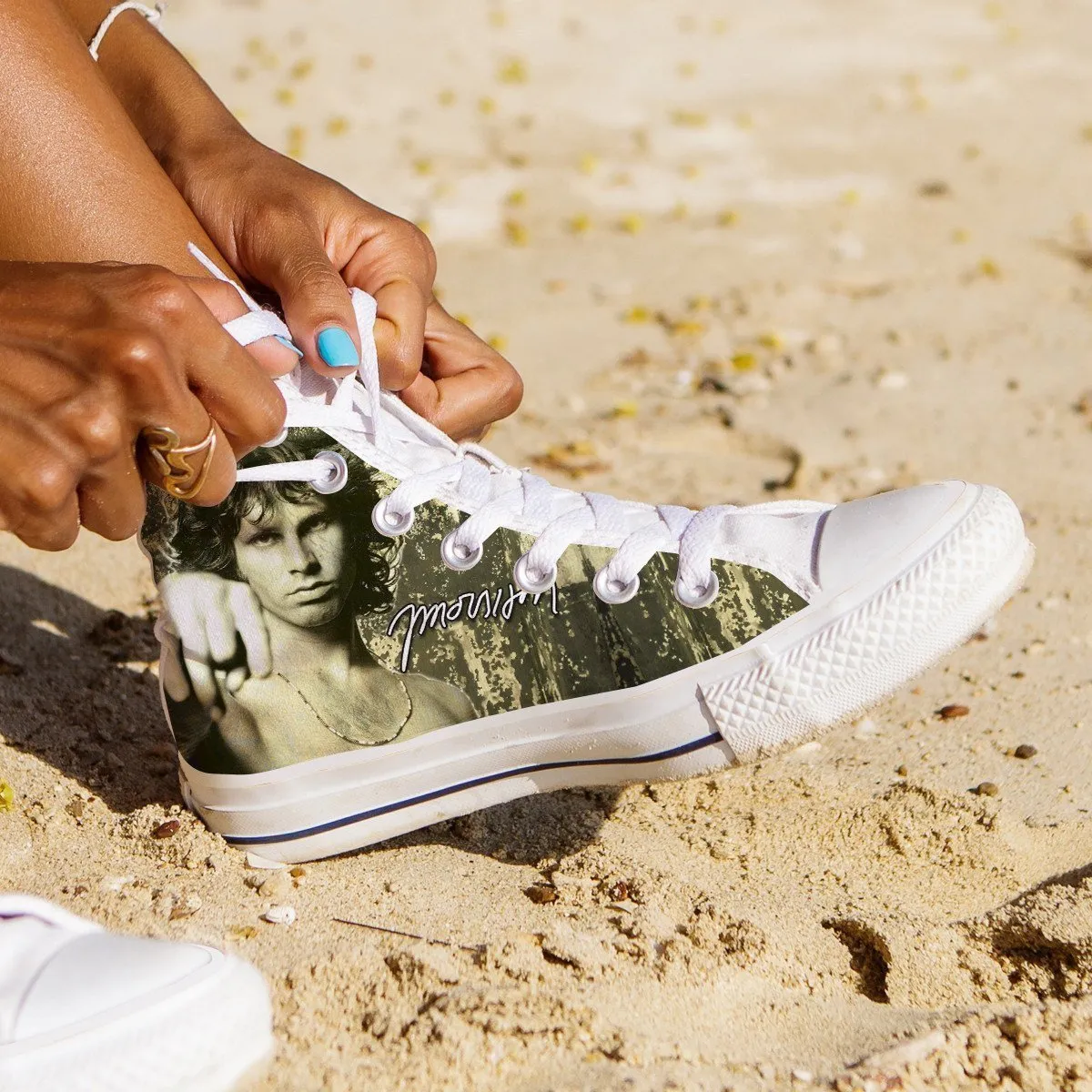 jim morrison ladies high top sneakers
