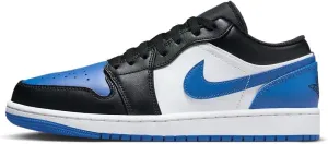 Jordan Men's Air 1 Low White/Royal Blue-Black-White (553558 140) - 13