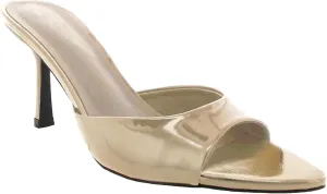 JORISTIMO Women's Heeled Mules Peep Pointed Toe Kitten Heels Slip On Backless Mule Sandals Dress Shoes