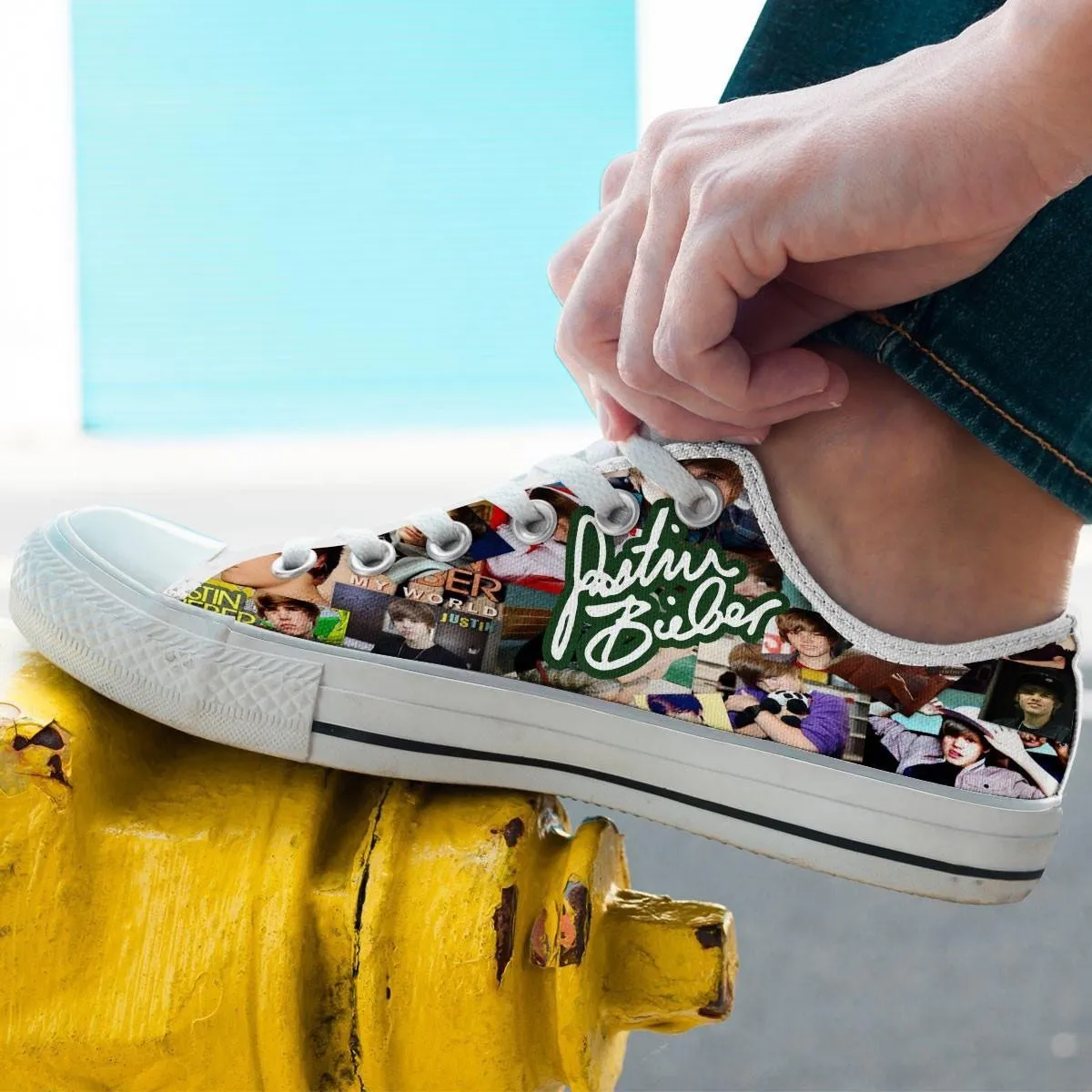 justin bieber mens low cut sneakers cut