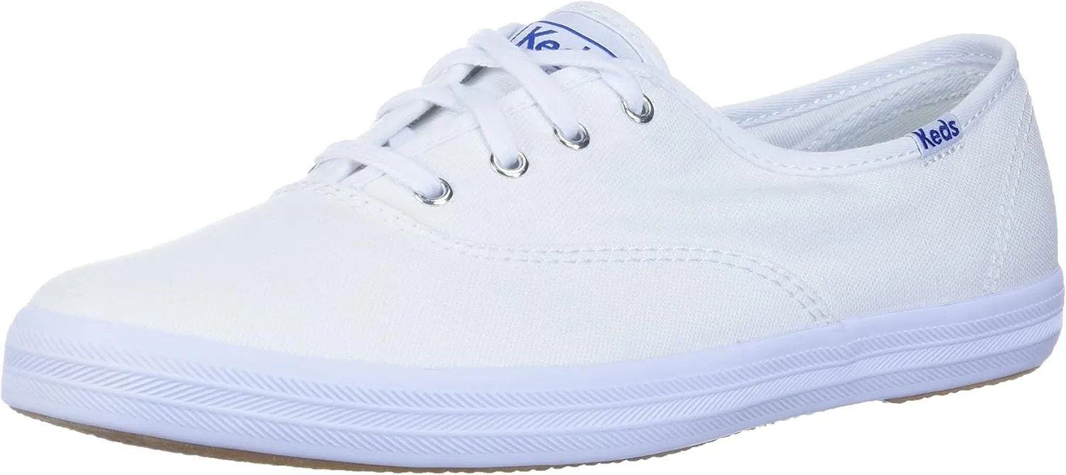 Keds Women's Champion Original Canvas Sneaker, White, Size 7 Medium
