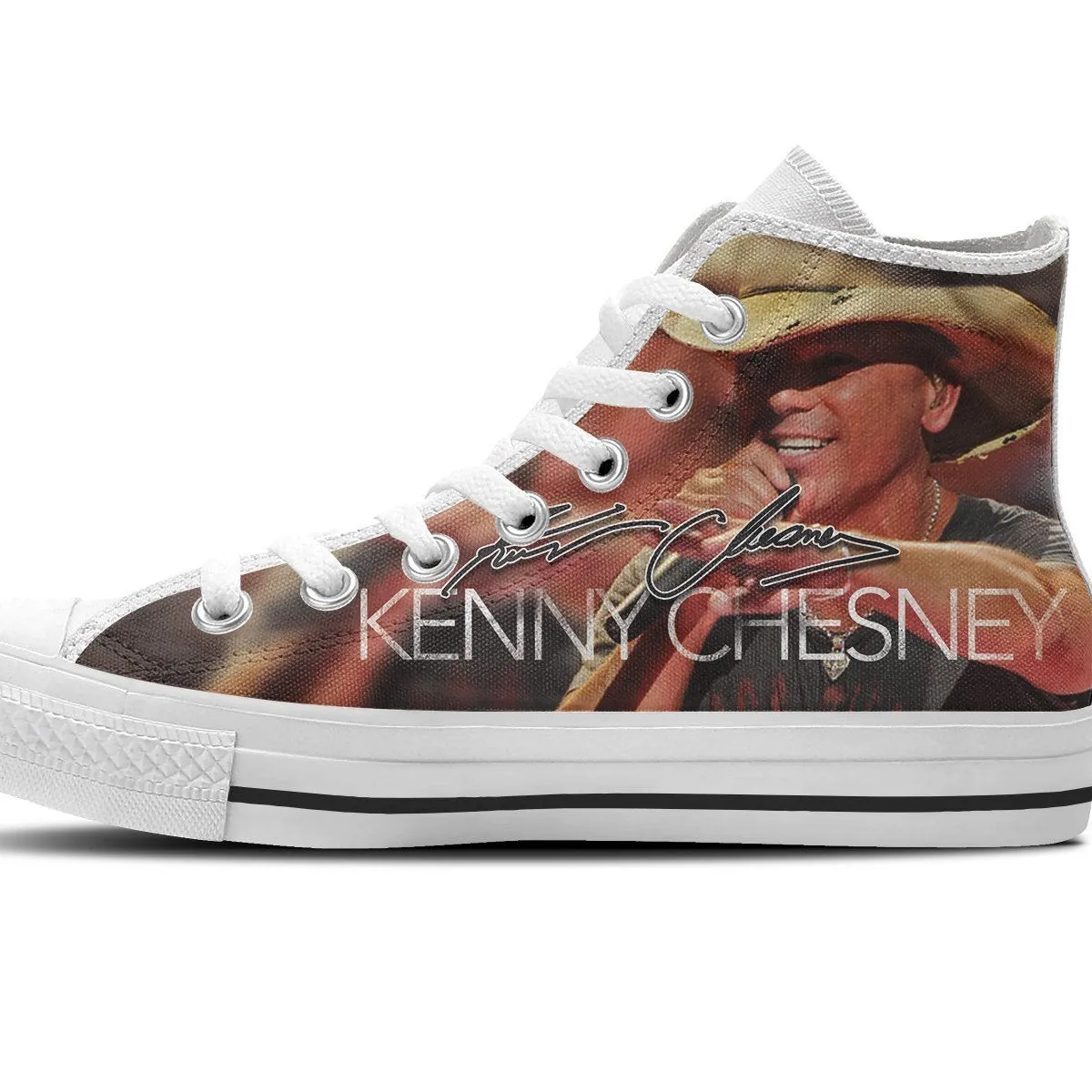 kenny chesney ladies high top sneakers