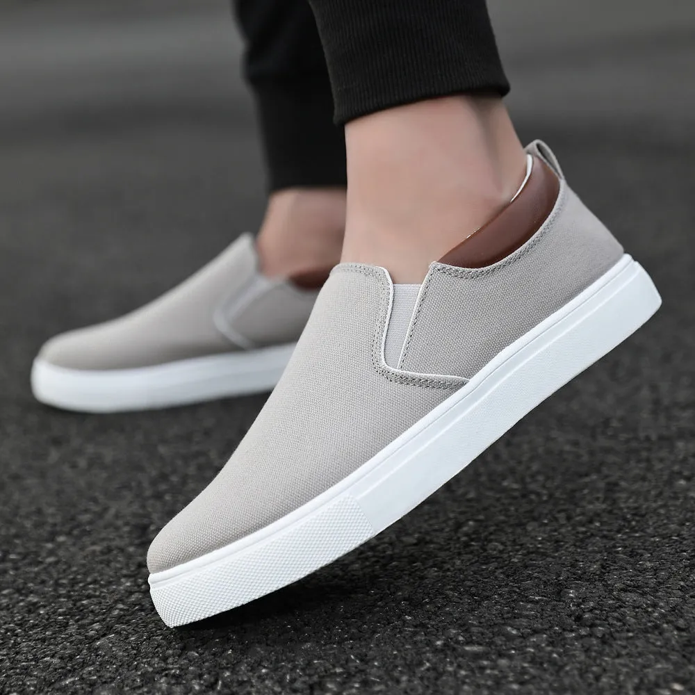 Korean Style Canvas Shoes Men Flats Shoes Loafer Size 46 47