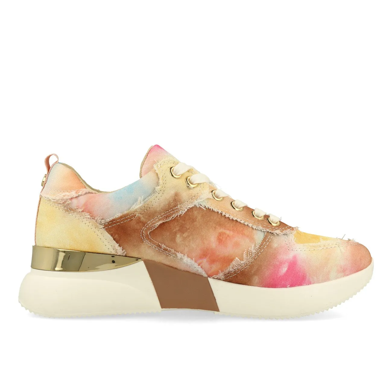La Strada 2001068 Damen Sneaker Beige Multi Canvas