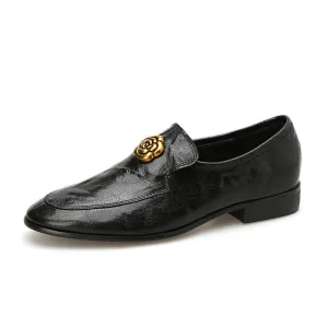 Ladies Round Toe Genuine Leather Flat Loafers